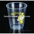 Vaso transparente de plástico PP (360/480 ml) con tapa de cúpula Imprimir Recipiente plástico PP